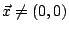 $\vec{x} \ne (0,0)$